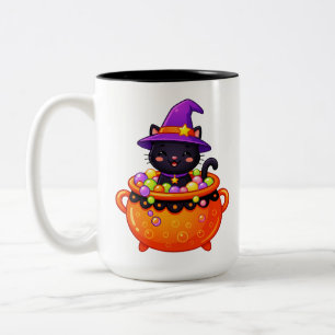 Taza Bicolor Bruja perfecta en caldero