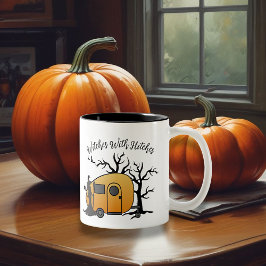 Taza Bicolor Brujas con golpes Halloween