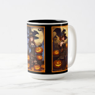 Taza Bicolor Brujas Steampunk