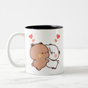 Taza Bicolor Bubu and Dudu, Panda y Brownie Bear Couple