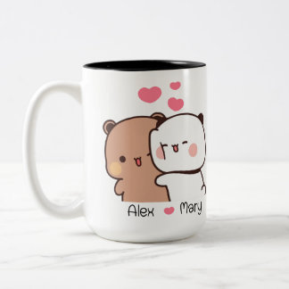Taza Bicolor Bubu y Dudu Mug - Regalo de pareja personalizado