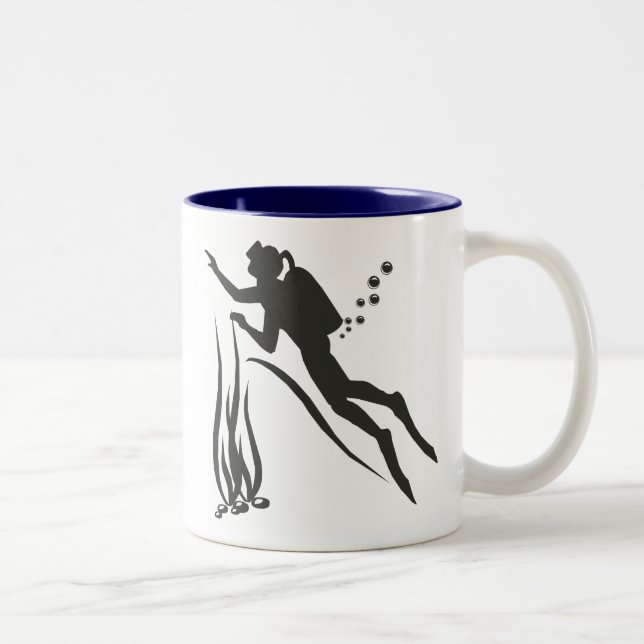 Taza Bicolor Buceador muy divertido (Derecha)