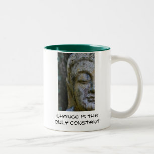 Taza Bicolor Buda - cambie es el único constante