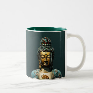 Taza Bicolor Buddha Guanyin #69 - Mug de chamán budista
