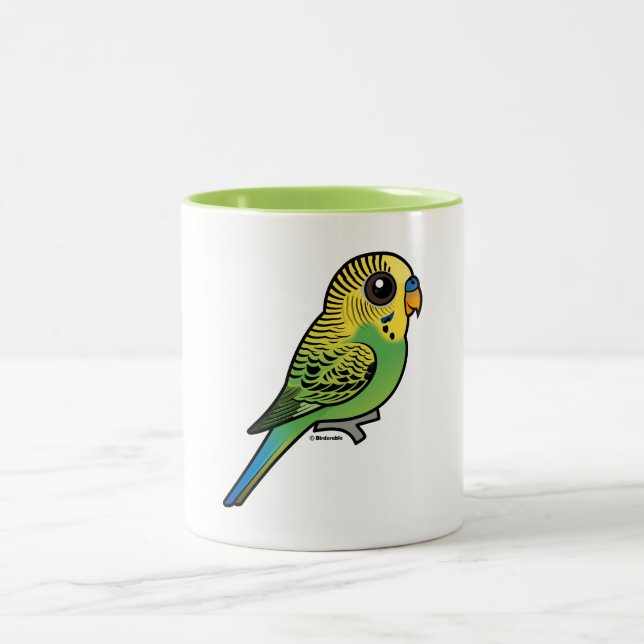 Taza Bicolor Budgerigar de Birdorable (Centro)