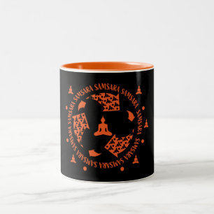 Taza Bicolor Budista de Samara - Budismo de Nirvana