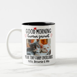 Taza Bicolor Buen día gato Personalizado Funny Cat