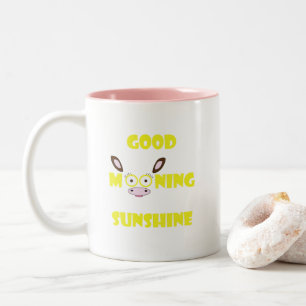 Taza Bicolor Buen logotipo "Mooning" Sunshine Cow