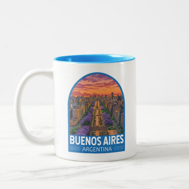 Taza Bicolor Buenos Aires Argentina Viaje de arte (Izquierda)