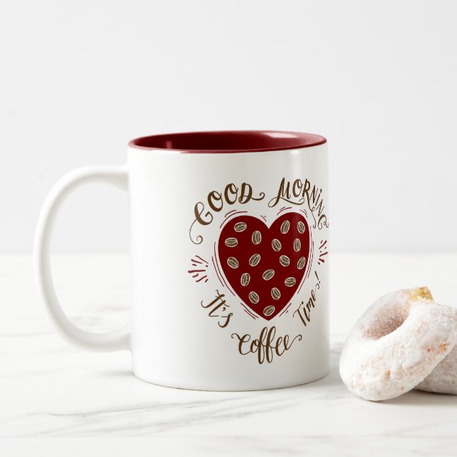 Taza Bicolor Buenos días (Con donut)
