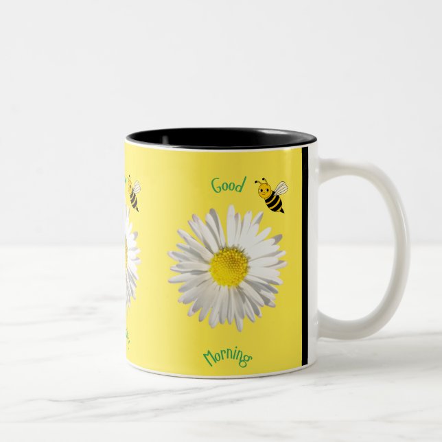 Taza Bicolor Buenos días Daisy Coffee Mug (Derecha)