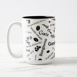 Taza Bicolor Buenos días en todos los idiomas del mundo