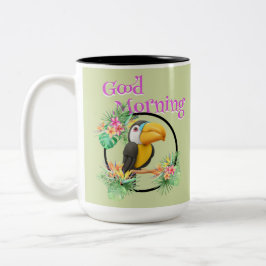 Taza Bicolor Buenos días en Toucan
