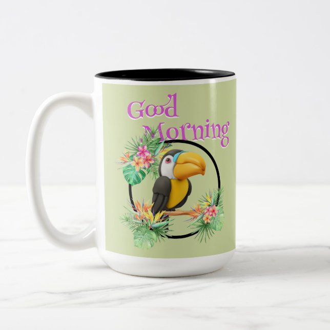 Taza Bicolor Buenos días en Toucan (Izquierda)