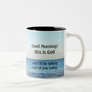 Taza Bicolor "Buenos días, este es Dios"