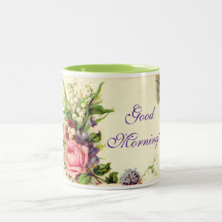 Taza Bicolor Buenos días, fango de postales