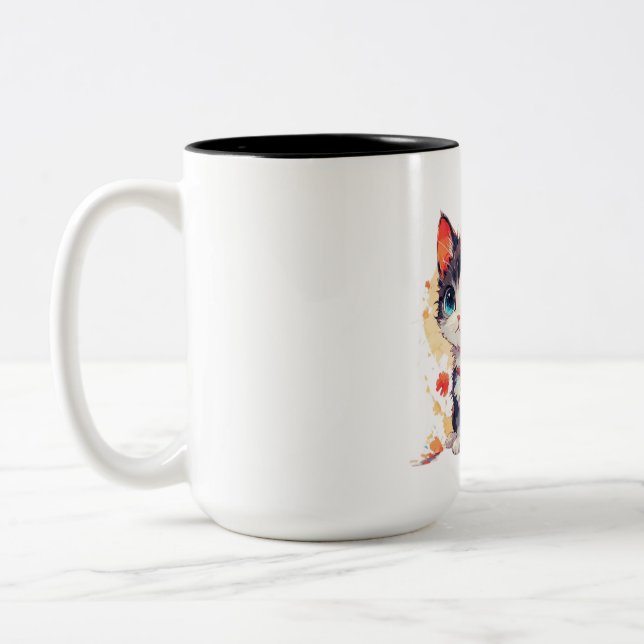 Taza Bicolor Buenos Días Humano (Izquierda)