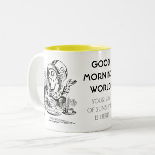 Taza Bicolor Buenos días mundo