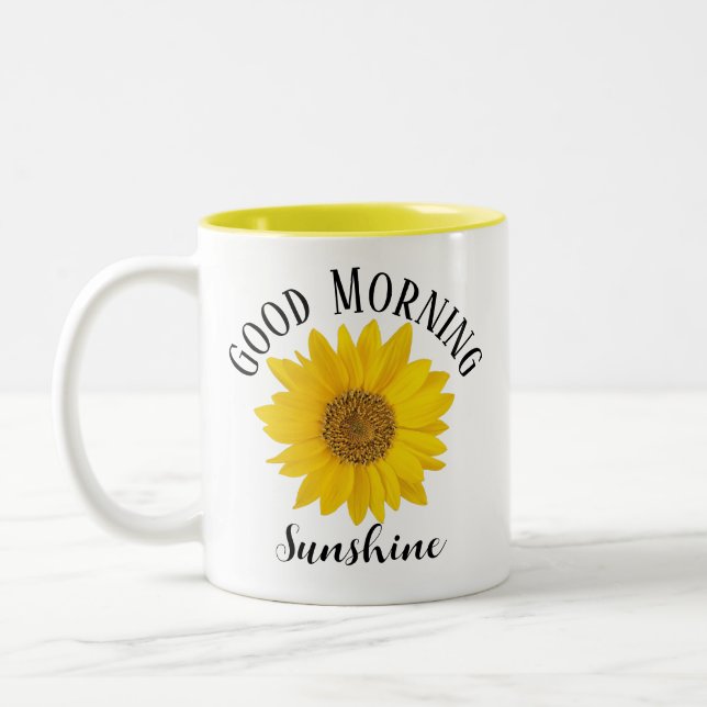 Taza Bicolor Buenos días Sunshine Sunflower (Izquierda)