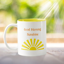 Taza Bicolor Buenos días Sunshine Sunrays Coffee Mug