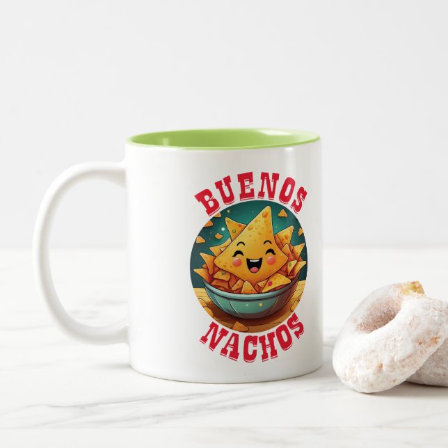 Taza Bicolor Buenos nachos (Con donut)