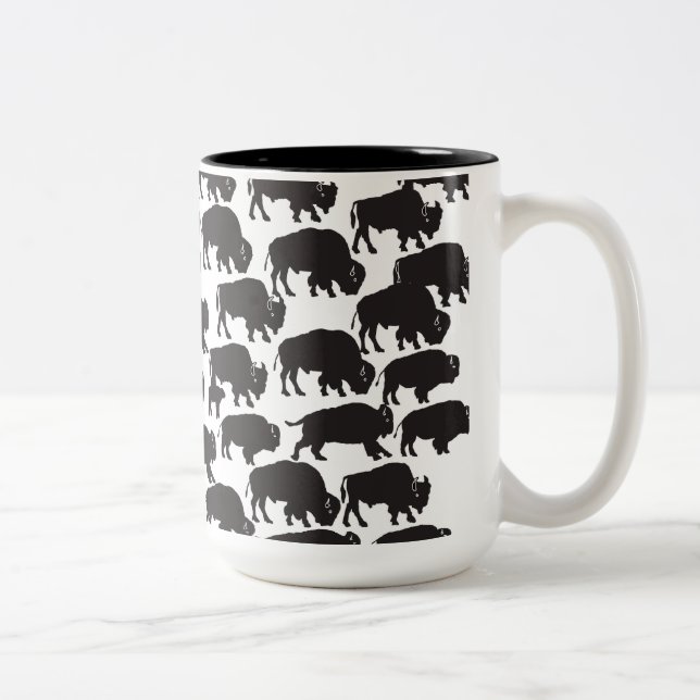 Taza Bicolor Búfalo del Nuevo México Sagrado (Derecha)