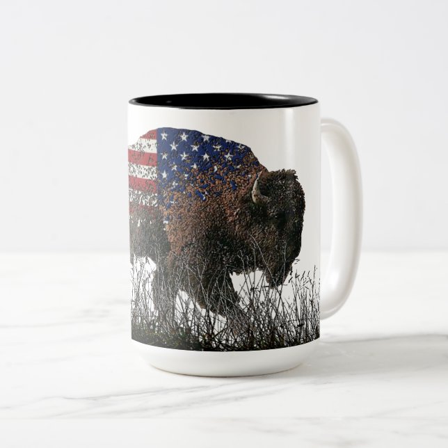 Taza Bicolor Búfalo norteamericano (Anverso derecho)