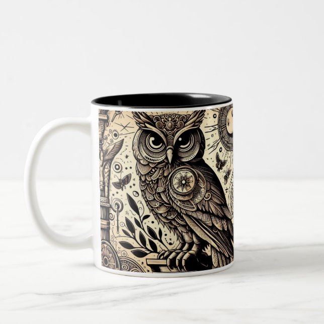 Taza Bicolor búho (Izquierda)