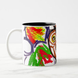 Taza Bicolor Búho alegría otoñal