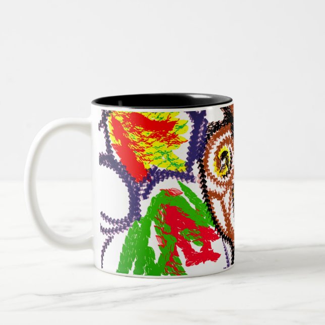 Taza Bicolor Búho alegría otoñal (Izquierda)