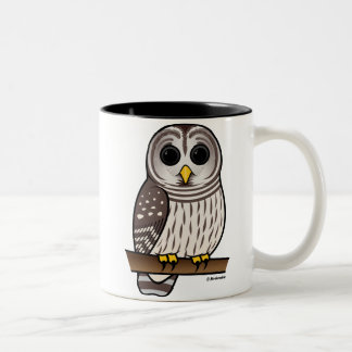 Taza Bicolor Búho barrado del dibujo animado