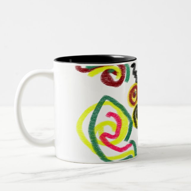 Taza Bicolor Búho genial amarlo (Izquierda)