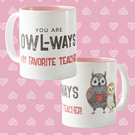 Taza Bicolor Búho lindo mi regalo favorito de agradecimiento al