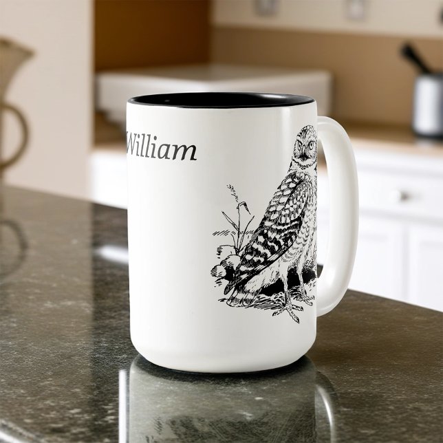 Taza Bicolor Búho Personalizado (Subido por el creador)
