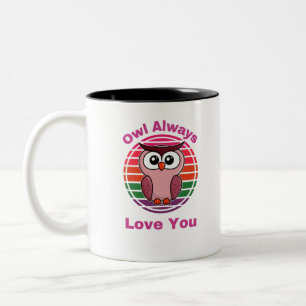 Taza Bicolor Búho siempre te ama