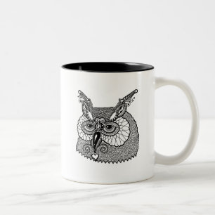 Taza Bicolor Búho Zendoodle principal