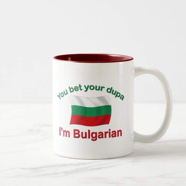 Taza Bicolor Búlgaro Dupa (con la bandera) (Derecha)