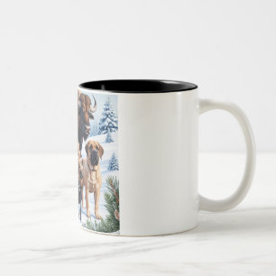 Taza Bicolor Bull, Mastiff, perro al aire libre
