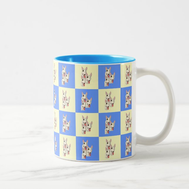 Taza Bicolor Bull Terrier Checkered Mug (Derecha)