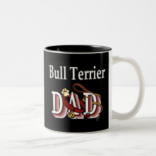 Taza Bicolor Bull Terrier Dad Mug