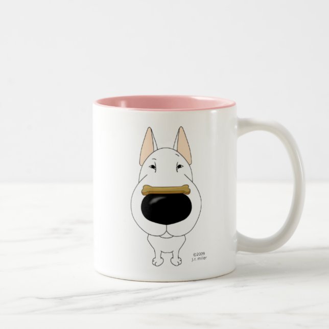 Taza Bicolor Bull terrier ValentineMug (Derecha)