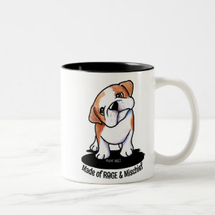 Taza Bicolor Bulldog de ira y travesura
