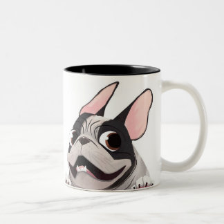 Taza Bicolor Bulldog francés animado