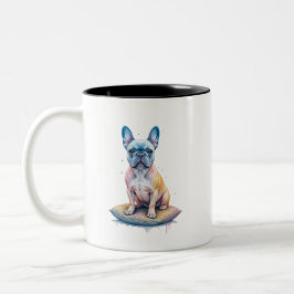 Taza Bicolor Bulldog Francés Colorido y Artístico 