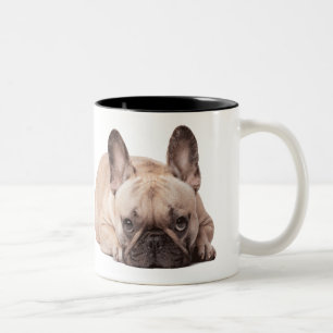 Taza Bicolor Bulldog francés lindo