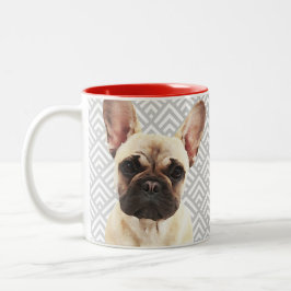 Taza Bicolor Bulldog francés lúdico
