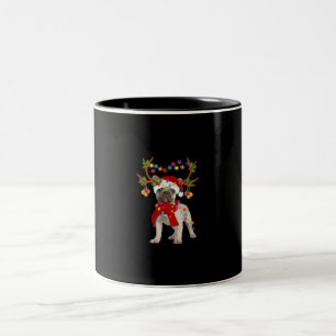 Taza Bicolor Bulldog francés: magnífico árbol de navidad de ren