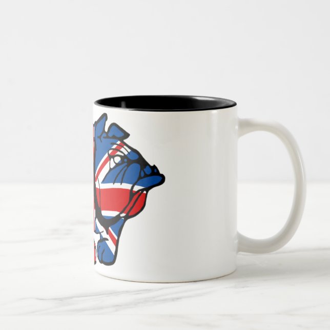 Taza Bicolor Bulldog impresionante de Union Jack (Derecha)