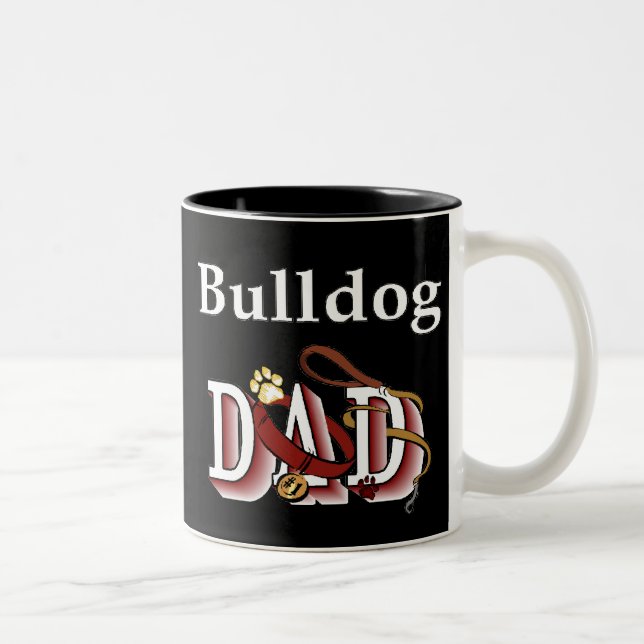 Taza Bicolor Bulldog inglés Dad Mug (Derecha)