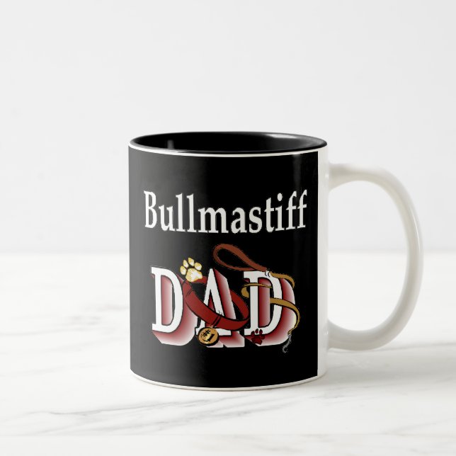 Taza Bicolor Bullmastiff Dad Mug (Derecha)